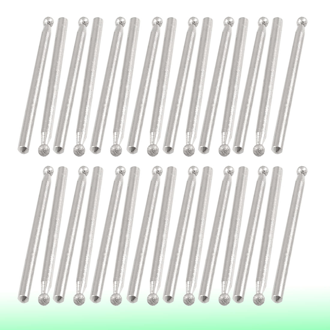 uxcell Uxcell 30 Pcs 3mm Shank 3mm Dia Round Ball Point Grinding Diamond Mounted Bits w Case