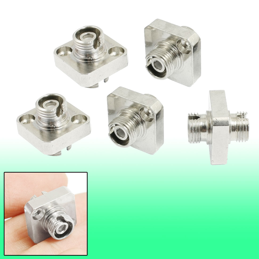 uxcell Uxcell 5 Pcs Fiber Optic Mating Adapter FC Female to Female Connector