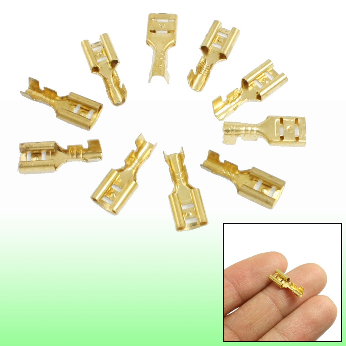uxcell Uxcell Boat Speaker 6.5mm Female Spade Terminal Wire Connector 10 Pcs