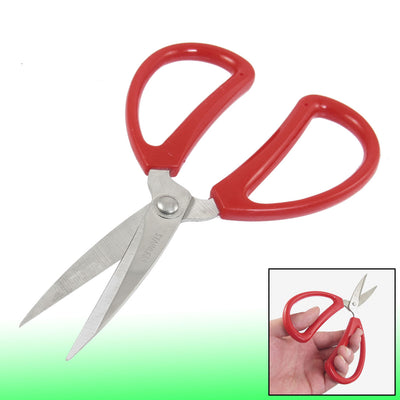 Harfington Uxcell 6.7" Long Red Plastic Grip Stainless Steel Blade Craft Cutter Scissors