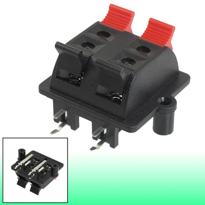 uxcell Uxcell Horizontal Mounted 4 Position 4 Pin Speaker Terminals Connector Red Black