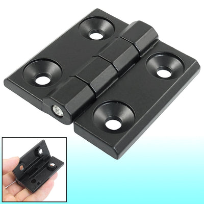uxcell Uxcell 57mm x 57mm Countersunk Hole Aluminum Cabinet Ball Bearing Hinge Black