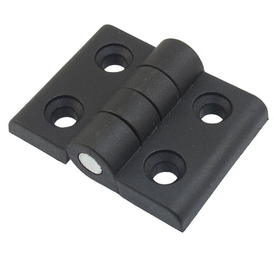 Harfington Uxcell Reinforced Black Plastic Countersunk Hole Hinge 7.3mm