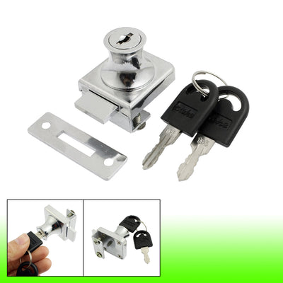 Harfington 9.5mm 3/8" Spare Parts Cabinet Display Case Glass Door Lock w 2 Keys