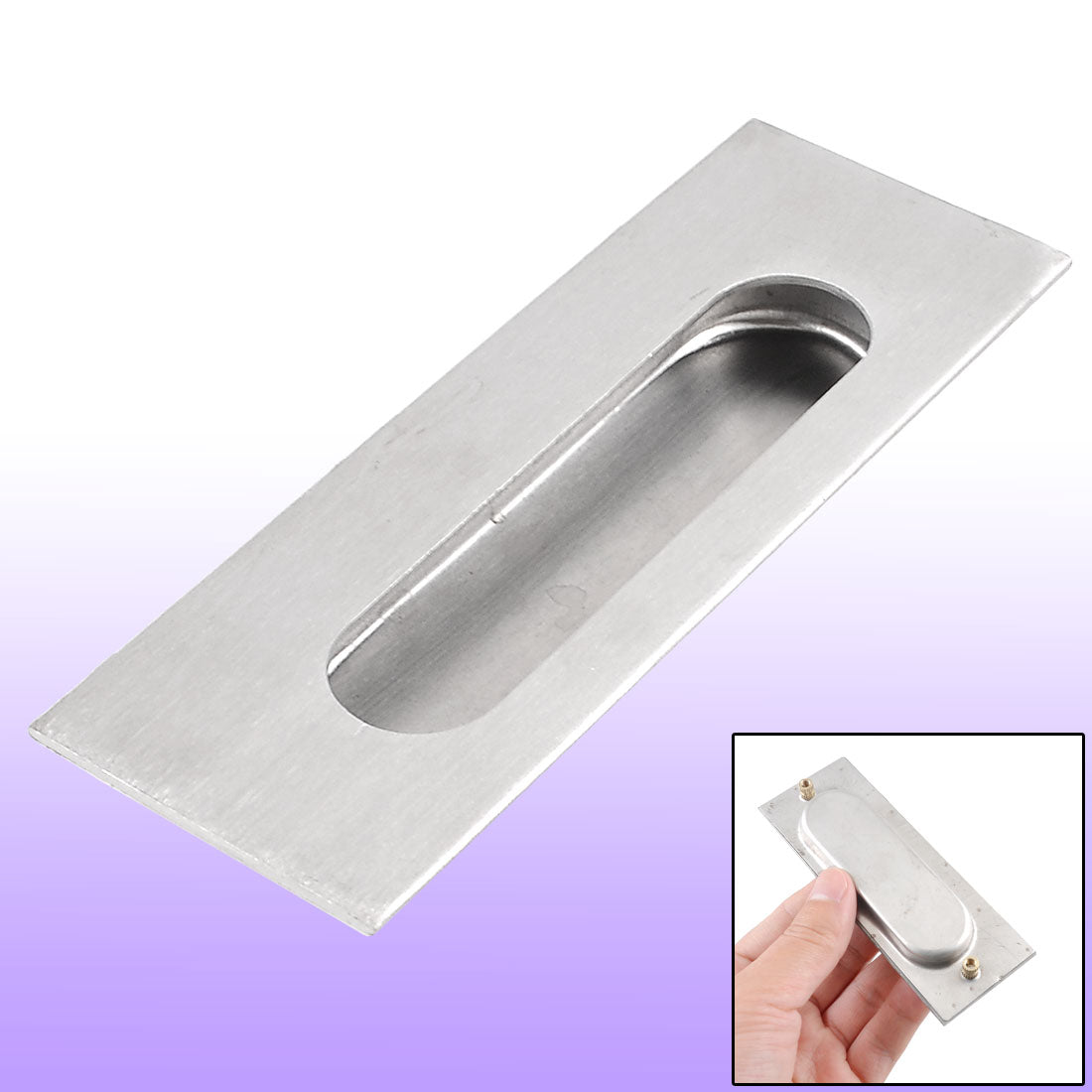 uxcell Uxcell Rectangle 4.4" Length Flush Pull Door Handle for Drawer Cabinet