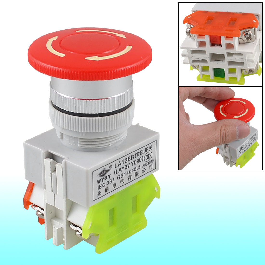 uxcell Uxcell Machine Tool Emergency Stop Control Push Button Switch Ui 660V Ith 10A