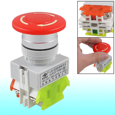 Harfington Uxcell Machine Tool Emergency Stop Control Push Button Switch Ui 660V Ith 10A