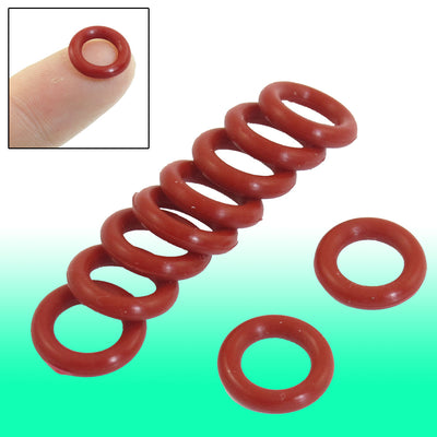 Harfington Uxcell 12mm External Dia. 2.5mm Thickness Oil Seal O Rings Gaskets Red 10pcs