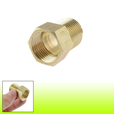 Harfington Brass 1/2" PT Male to Female Thread Hex Bushing Pneumatic Piping Quick Coupler