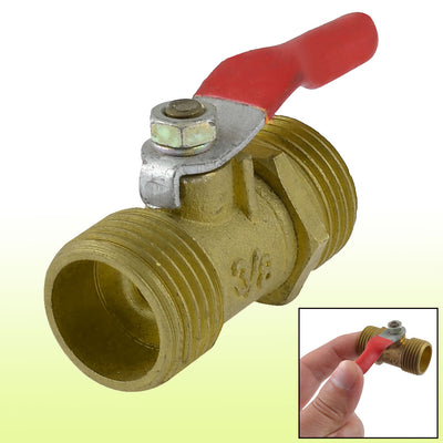 uxcell Uxcell 1/2" PT Male to Male Thread Metal Lever Handle Full Port Brass Ball Valve