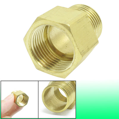 Harfington 3/8" x 3/8" PT Thread Male to Female Hex Bushing Tube Fittings Straight Adapter