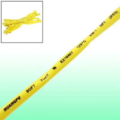 Harfington 6mm Dia rate 2:1 Heat Shrinkable Tube Shrink Tubing 5M Yellow