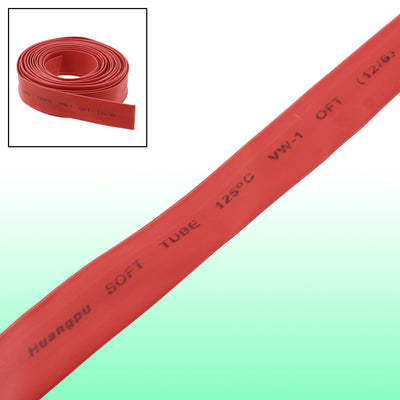 Harfington 12mm Dia rate 2:1 Heat Shrinkable Tube Shrink Tubing 5M Red