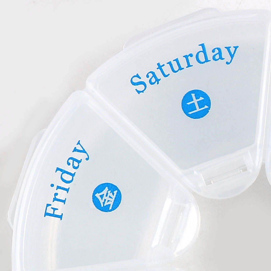 uxcell Uxcell Round Shaped Clear Hard Plastic 7 Day Organizer Case