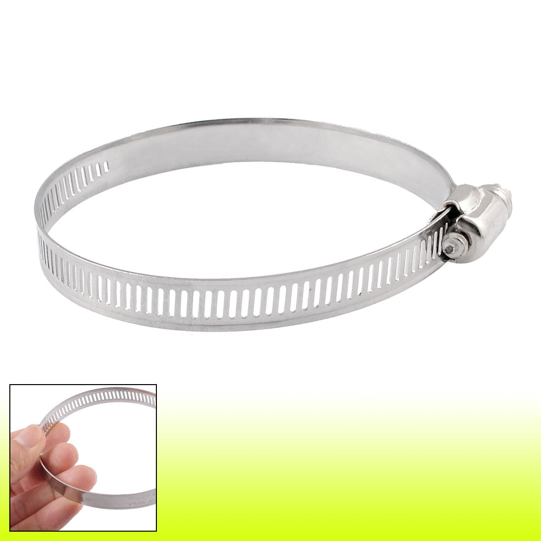 uxcell Uxcell 65mm to 89mm Adjustable Stainless Steel Band Turbo Hose Clamp 3 1/2" Dia