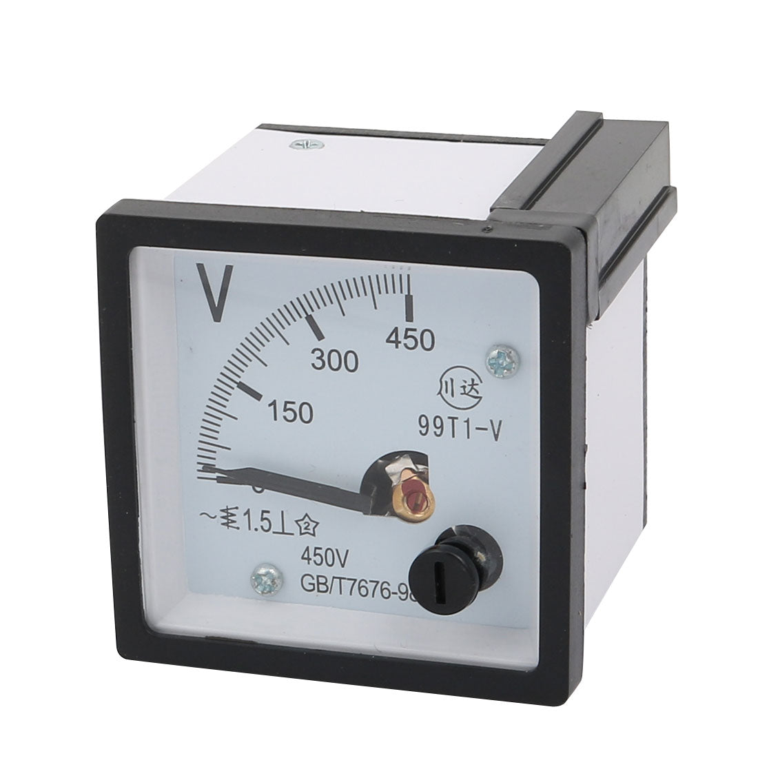uxcell Uxcell AC 0-450V Fine Tuning Dial Panel Analog Voltage Meter Voltmeter White Black
