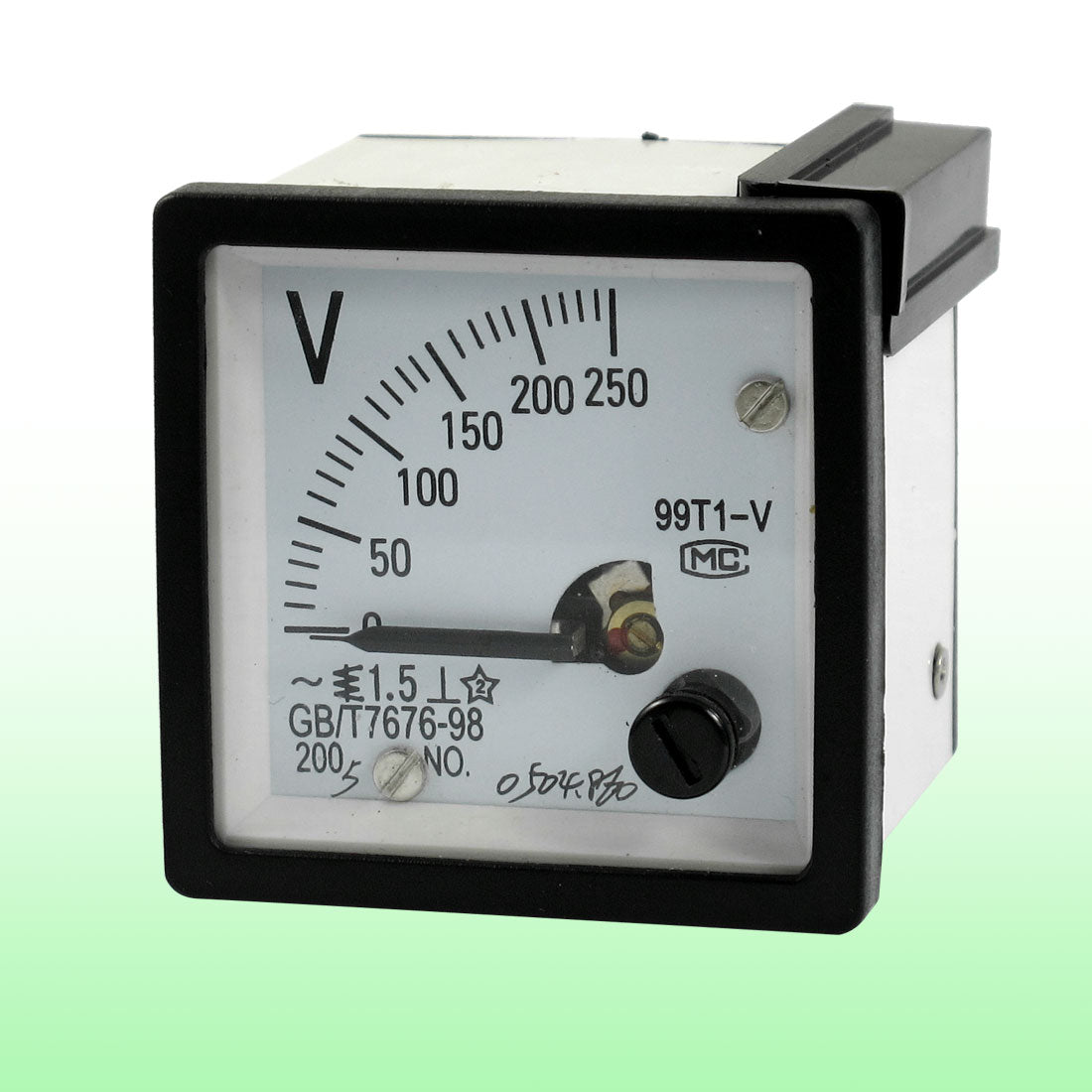 uxcell Uxcell AC 0-250V Fine Tuning Dial Panel Analog Voltage Meter Voltmeter White Black