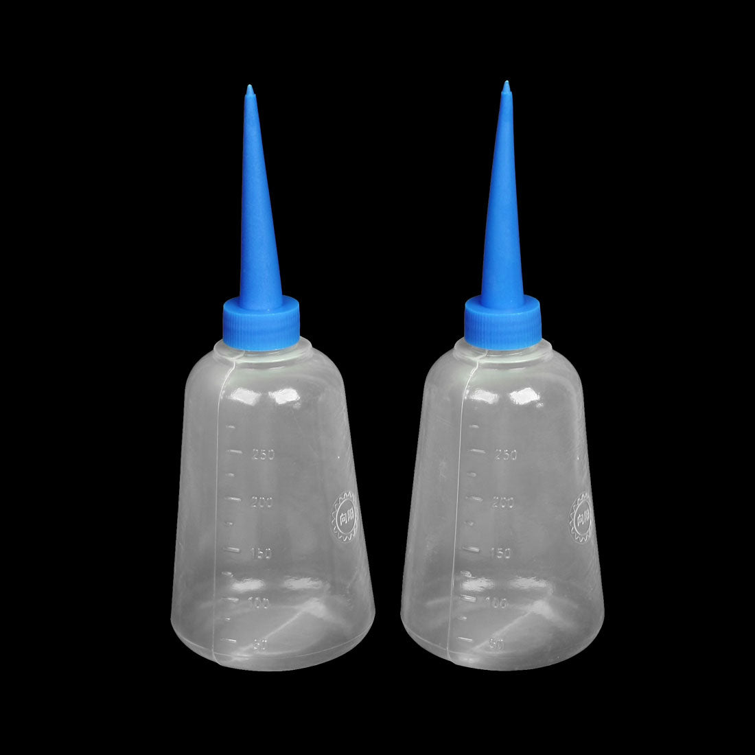 uxcell Uxcell 2 Pcs 275ML Plastic Alcohol Chemical Reagent Dispenser Bottle Clear White Blue