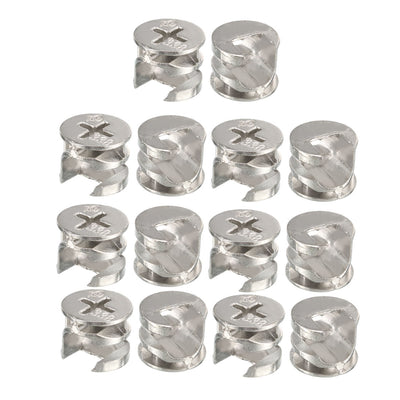 Harfington Uxcell 14 Pcs Pale Blue Head Furniture Connecter Cam Fittings