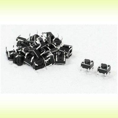 Harfington Uxcell 28 Pcs 6x6x4mm 4 Pins Momentary DIP Tactile Tact Push Button Switch