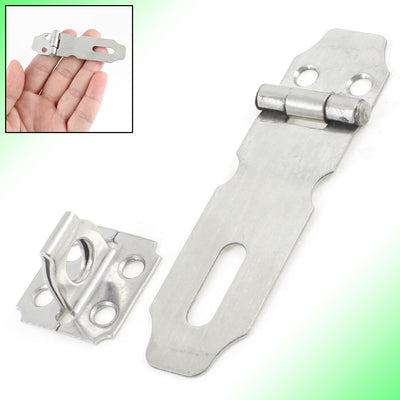 Harfington Uxcell Door Safety 3" Silver Tone Stainless Steel Padlock Hasp Staple Repair Parts