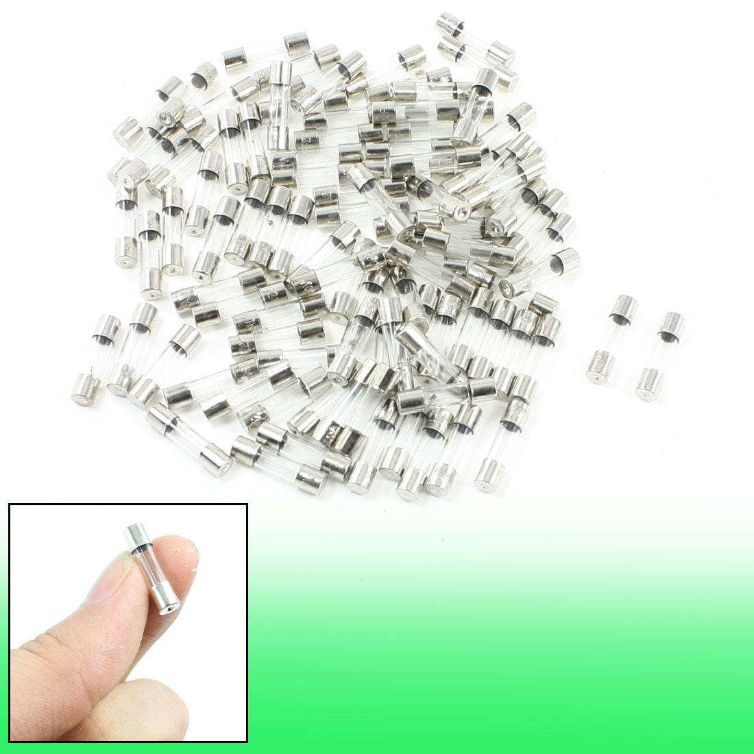 uxcell Uxcell 100 Pcs 250 Volts 2Amp Fast Blow Type Glass Tube Fuses 5 x 20mm