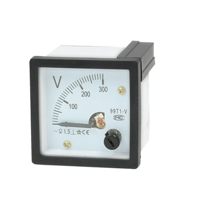 Harfington Uxcell AC 0-300V Zero Setting Square Dial Panel Analog Volt Test Meter Voltmeter