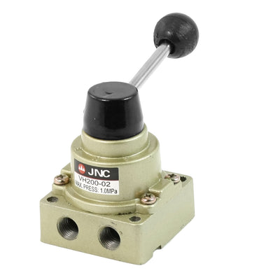 Harfington Uxcell VH200-02 1/4"PT Direct Action 3 Position 2 Way Pneumatic Hand Lever Turn Valve