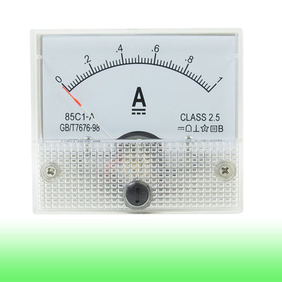 Harfington DC 0-1A Current Rectangular Panel Analog Ammeter Measuring Tool 85C1-A