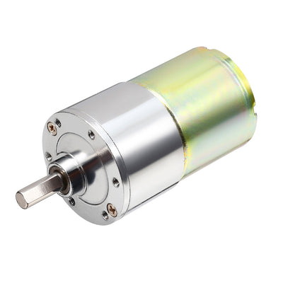 Harfington Uxcell DC 24V 100RPM Micro Gear Box Motor Speed Reduction Electric Gearbox Central Output Shaft