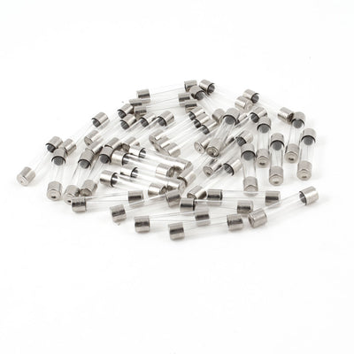 Harfington Uxcell 40pcs 6mm x 30mm Low Breaking Fast Blow Glass Tube Fuses 250V 5A