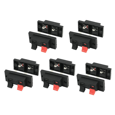 uxcell Uxcell 10Pcs One Row 1 Black 1 Red 2 Position Speaker Terminal Plate 53x24mm