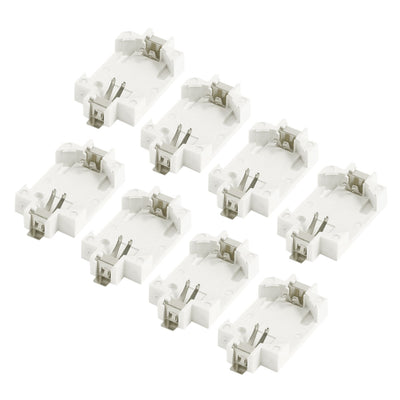 Harfington Uxcell 8 Pcs grey white Plastic  Cell Button Lithium Battery Socket Holder