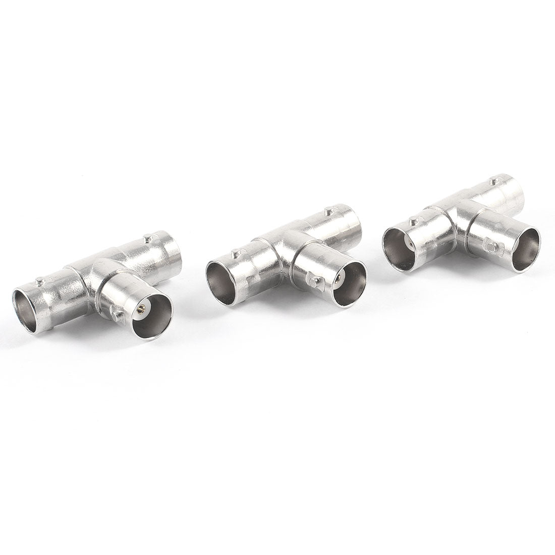 uxcell Uxcell 3 Pcs BNC 3 Way Female to Female T Adapter RF Coaxial Connectors Galvanized