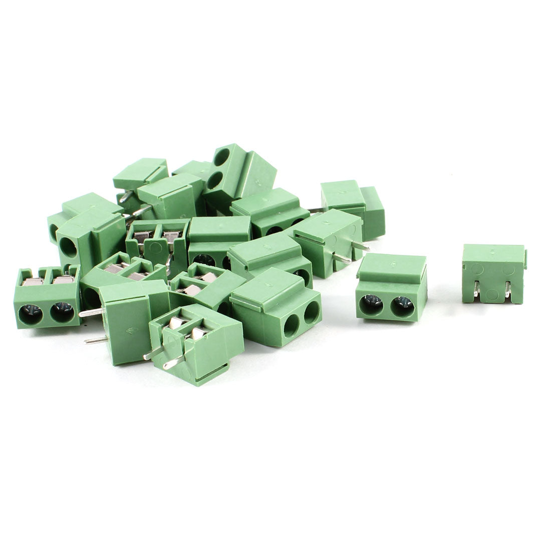 uxcell Uxcell 20Pcs 2 Pole 5mm Pitch PCB Mount Screw Terminal Block 8A 250V