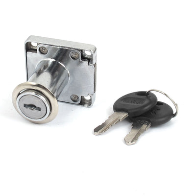 Harfington Uxcell Office Desk Funiture Secure Locking Metal Drawer Lock Silver Tone w 2 Keys