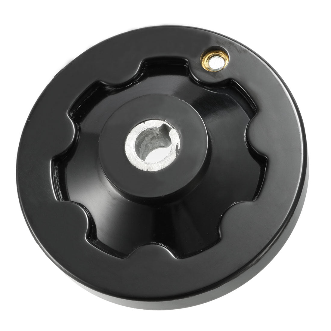 uxcell Uxcell Replacement 10mm x 80mm Hand Wheel w Removable Revolving Handle Black