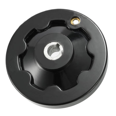 Harfington Uxcell Replacement 10mm x 80mm Hand Wheel w Removable Revolving Handle Black