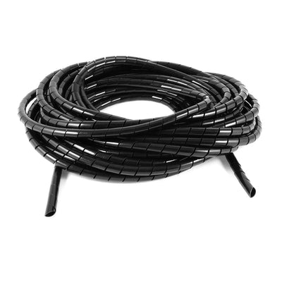 Harfington Uxcell 10Meter Long PE Polyethylene 10mm Spiral Cable Wire Wrap Tube Black