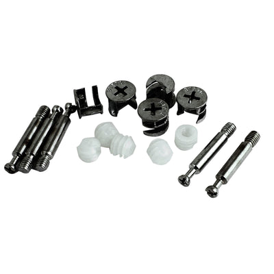 Harfington Uxcell Furniture Connecting Cam Fitting + Dowel + Pre-inserted Nut 5 Sets