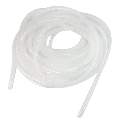 Harfington Uxcell 8mm Dia 13M Long Flexible PE Polyethylene Spiral Cable Wire Wrap Tube White