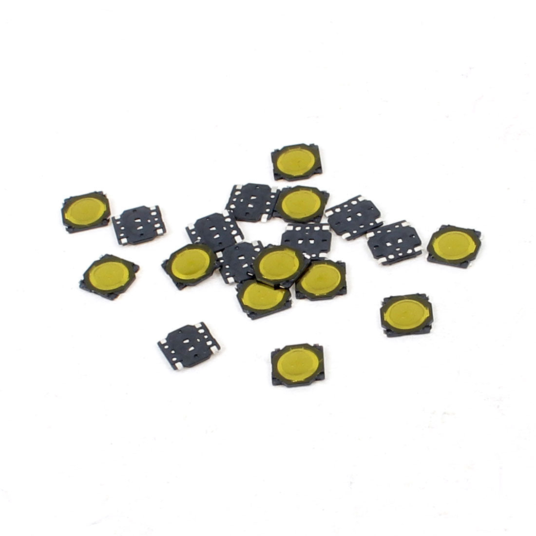 uxcell Uxcell 20 Pcs 3.7x3.7x0.35mm 4Pin Momentary Push Button PCB Surface Mounted Devices SMT Tactile Tact Switch