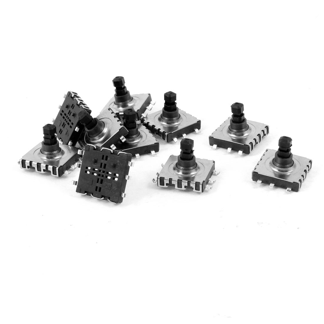 uxcell Uxcell 10 Pcs 10x10x9mm 6 Pin 5 Directions Momentary Surface Mounted Devices SMT Tactile Tact Switch