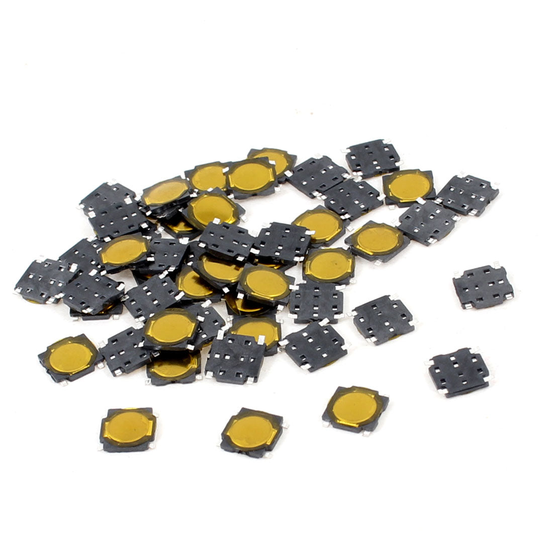 uxcell Uxcell 50 Pcs 4.5x4.5x0.5mm 4 Pins Momentary Push Button Surface Mounted Devices SMT Tactile Tact Switch