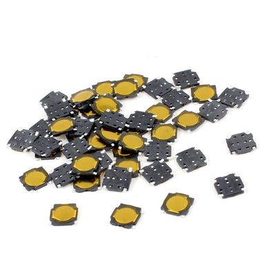 Harfington Uxcell 50 Pcs 4.5x4.5x0.5mm 4 Pins Momentary Push Button Surface Mounted Devices SMT Tactile Tact Switch