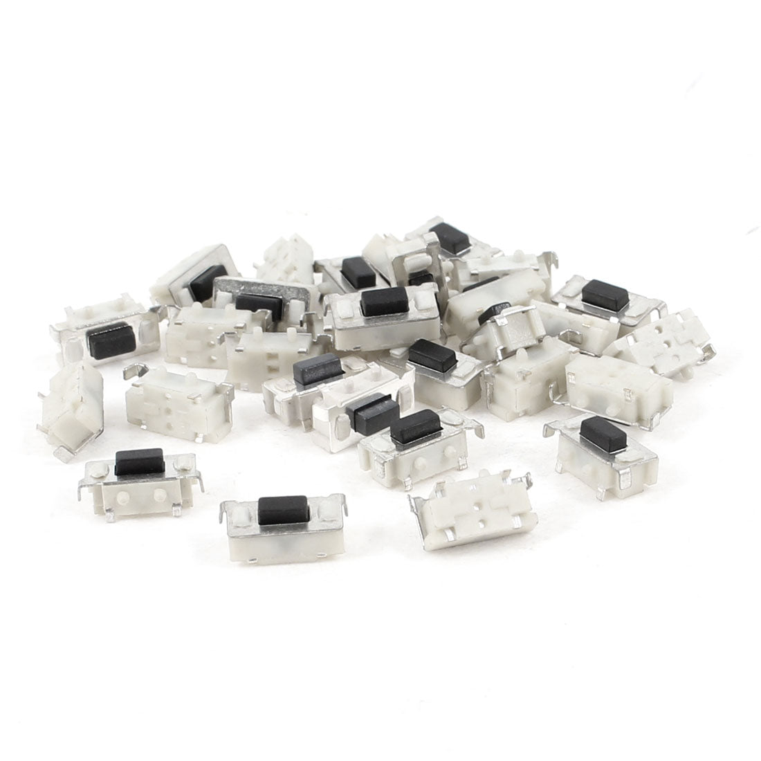 Harfington 30Pcs SPST Momentary Push Button Surface Mounted Devices SMT Tactile Switch
