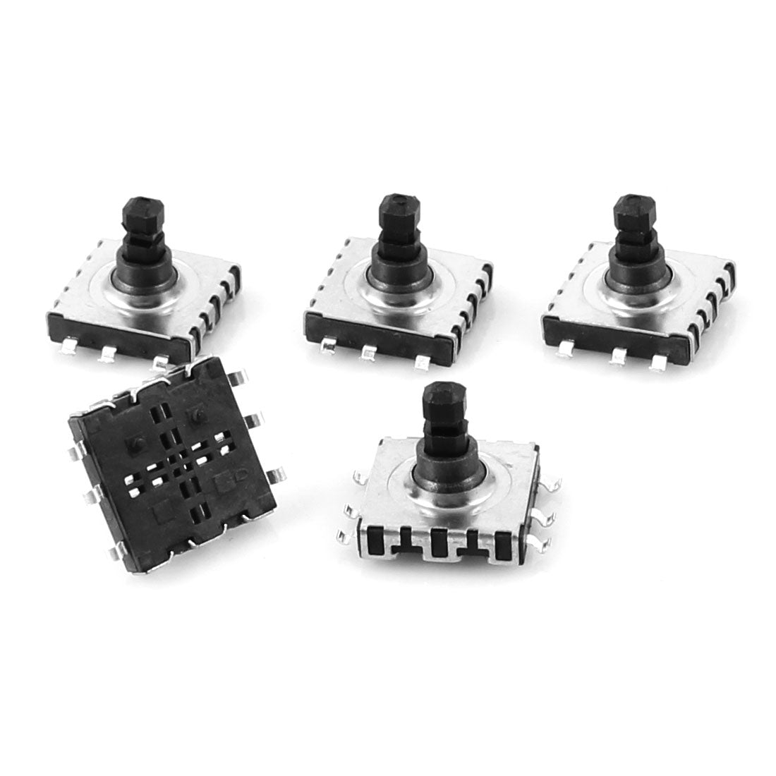 5 Pcs 10x10x9mm 6 Pin 5 Way Momentary Square Surface Mounted Devices ...