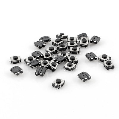 Harfington Uxcell 30 Pcs 4mm x 3mm 4-Pin Surface Mounted Devices SMT Momentary Push Button Tactile Tact Switch