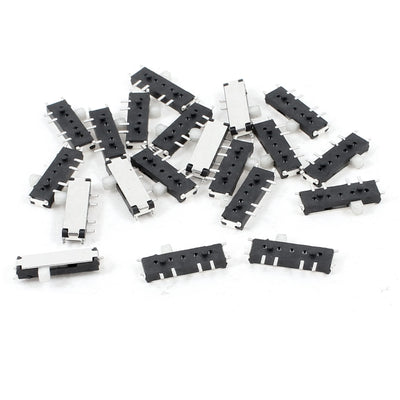 Harfington Uxcell 20 Pcs 3 Position 8 Pin Horizontal Mini Surface Mounted Devices SMT Slide Switch 10mm x 3mm