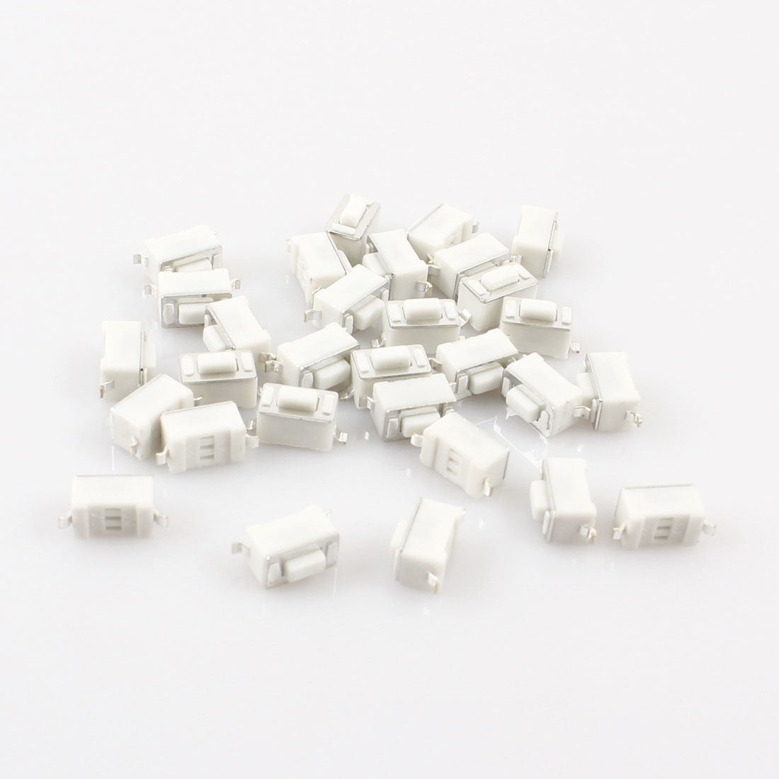 Harfington 30Pcs SPST Momentary Push Button Surface Mounted Devices SMT Tactile Tact Switch